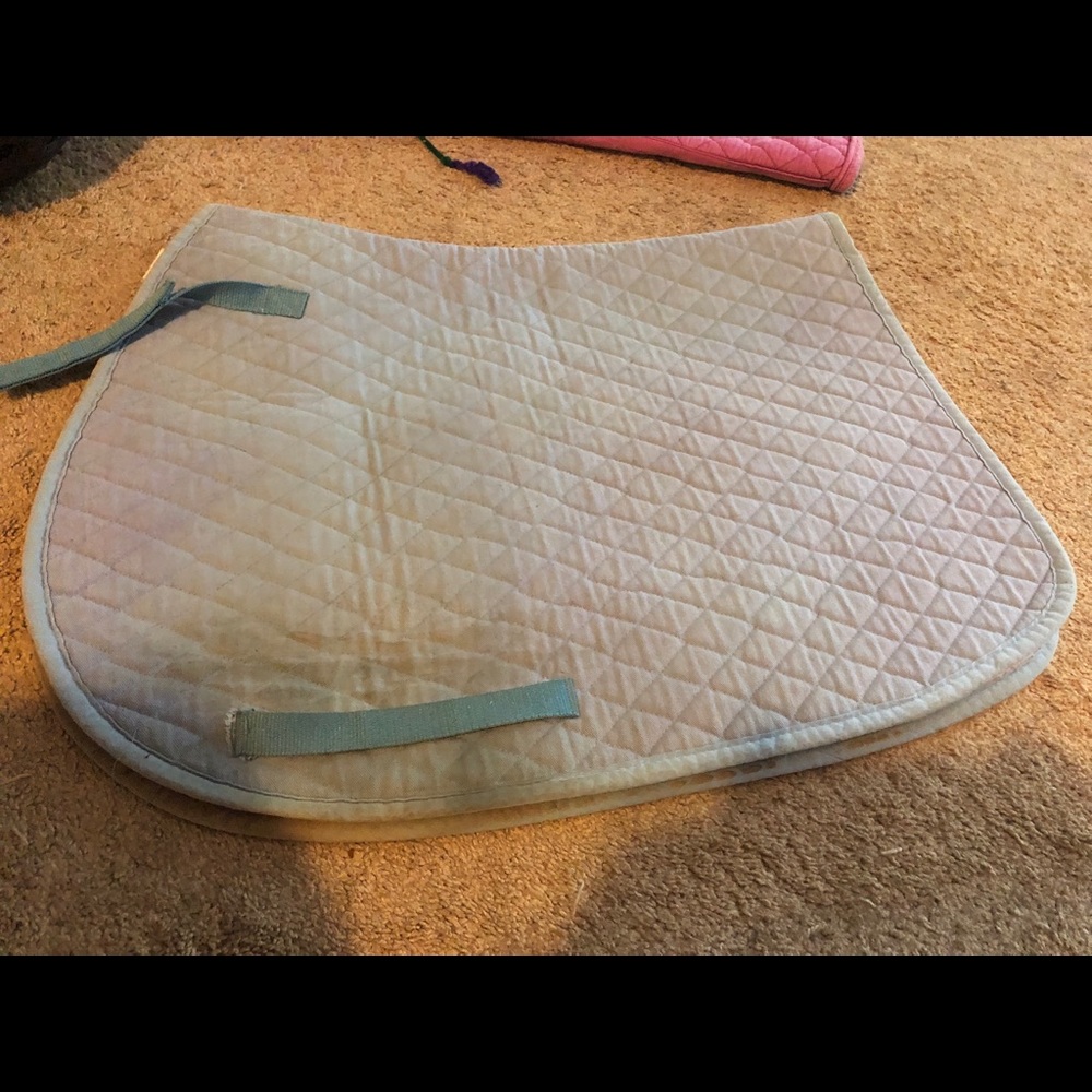 Blue tuff rider saddle pad